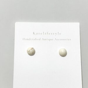 white turquoise stud earrings white turquoise studs gemstone earrings