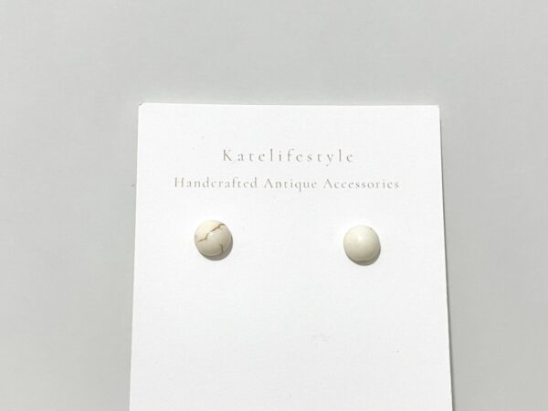 white turquoise stud earrings white turquoise studs gemstone earrings