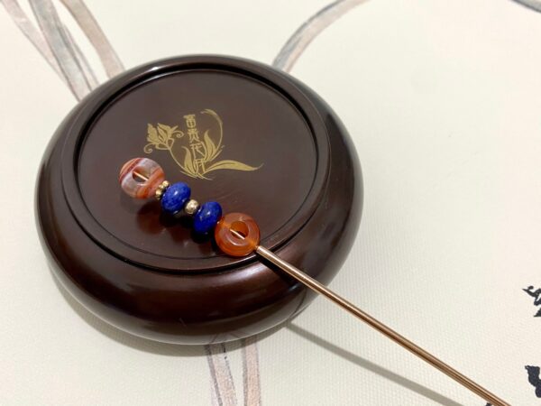orange agate hair sticks gemstone hair accessories chinese hairpin hanfu hair jewelry
