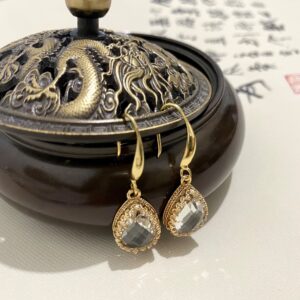 teardrop dangle earrings czech crystal earrings victorian earrings antique earrings chinese earrings hanfu accessories