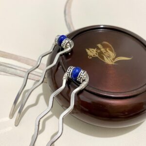bohemian hair fork lapis lazuli hair fork lapis lazuli hairpin gemstone hair fork decorative hairpin chinese hair pin