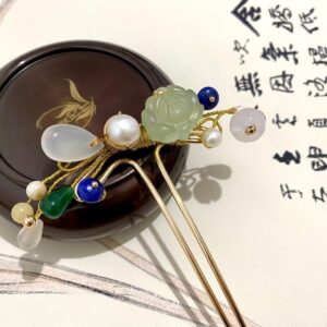 lotus xiu jade hair fork jade hair sticks gemstone hair accessories chinese hairpin wedding hair accessories for woman crystal hair jewelry