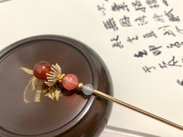 red agate hair sticks gemstone hair accessories cherry quartz hair jewelry chinese hairpin hanfu hair jewelry