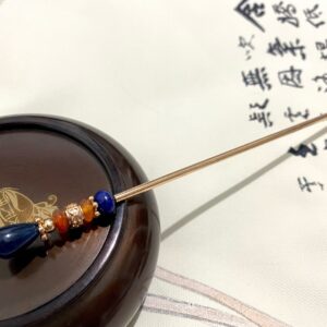dark blue jade hair sticks gemstone hair accessories chinese hair pin blue gemstone hair sticks orange agate hair stick