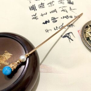 blue chalcedony hair sticks gemstone hair accessories hanfu hair stick chinese hairpin