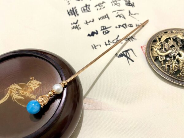 blue chalcedony hair sticks gemstone hair accessories hanfu hair stick chinese hairpin