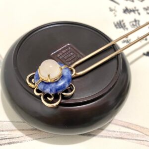 blue spot jasper hair stick jasper hair fork chinese hair accessories traditional hanfu accessories gemstone hair accessories