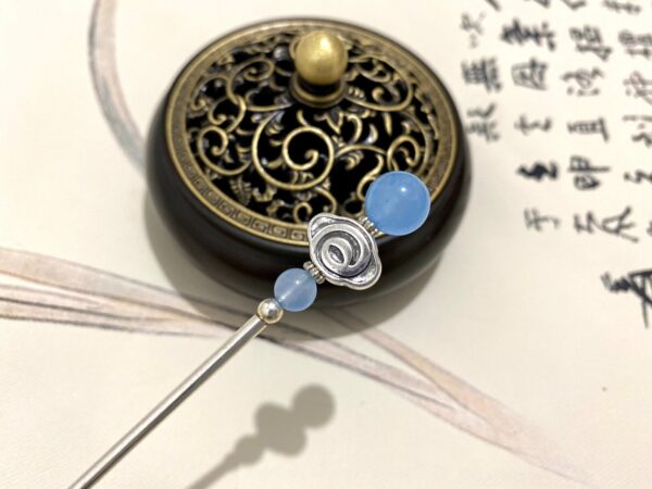 cloud pendant hair sticks silver hairpin chinese hair sticks blue gemstone hair sticks gemstone hair accessories