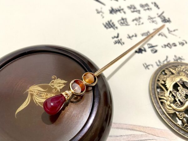 red agate hair sticks orange agate hairpin chinese hair sticks gemstone hair accessories crystal hair jewelry