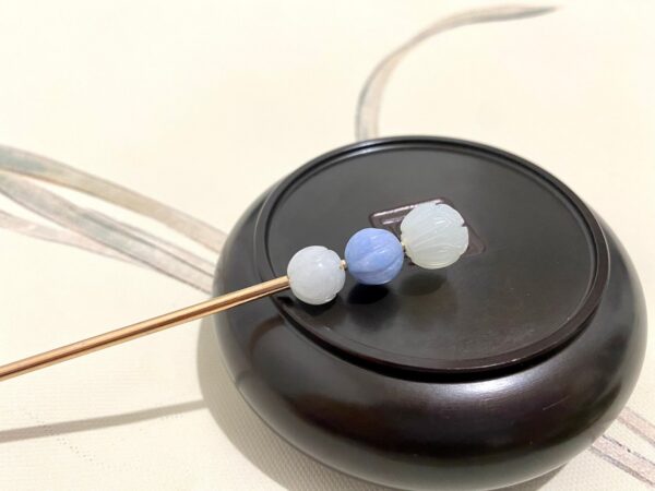 gemstone hair stick aquamarine hair pin white jade hair accessories chopstick hanfu accessories blue gemstone hair pin