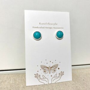 Turquoise stud earrings Turquoise studs gemstone studs
