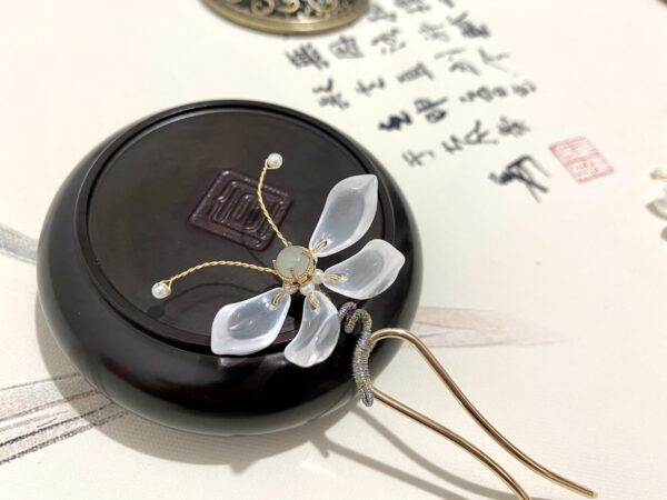 butterfly gemstone hair fork chinese hair pin hanfu hair accessories